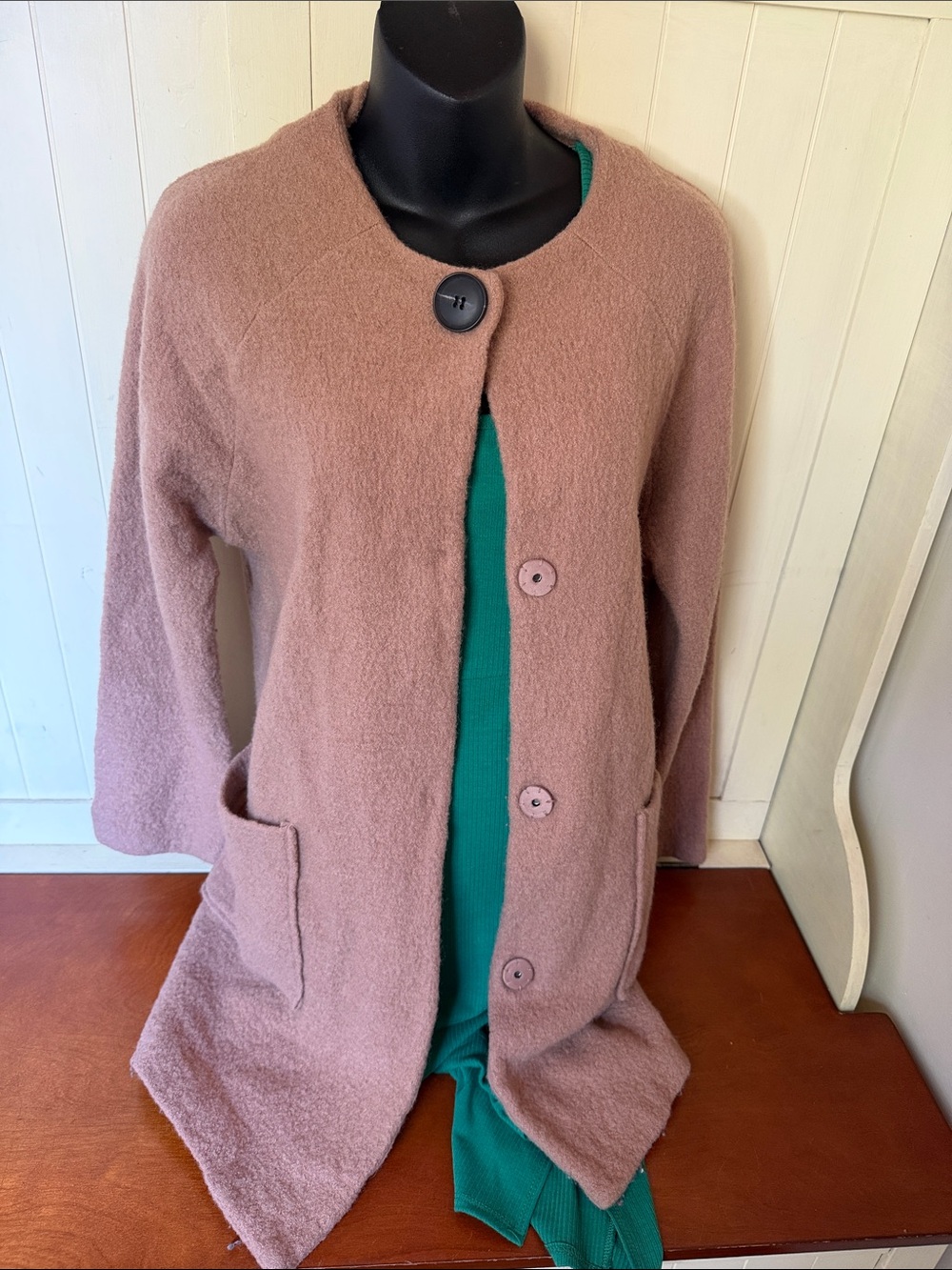 Cynthia Rowley 100% Wool tan coat